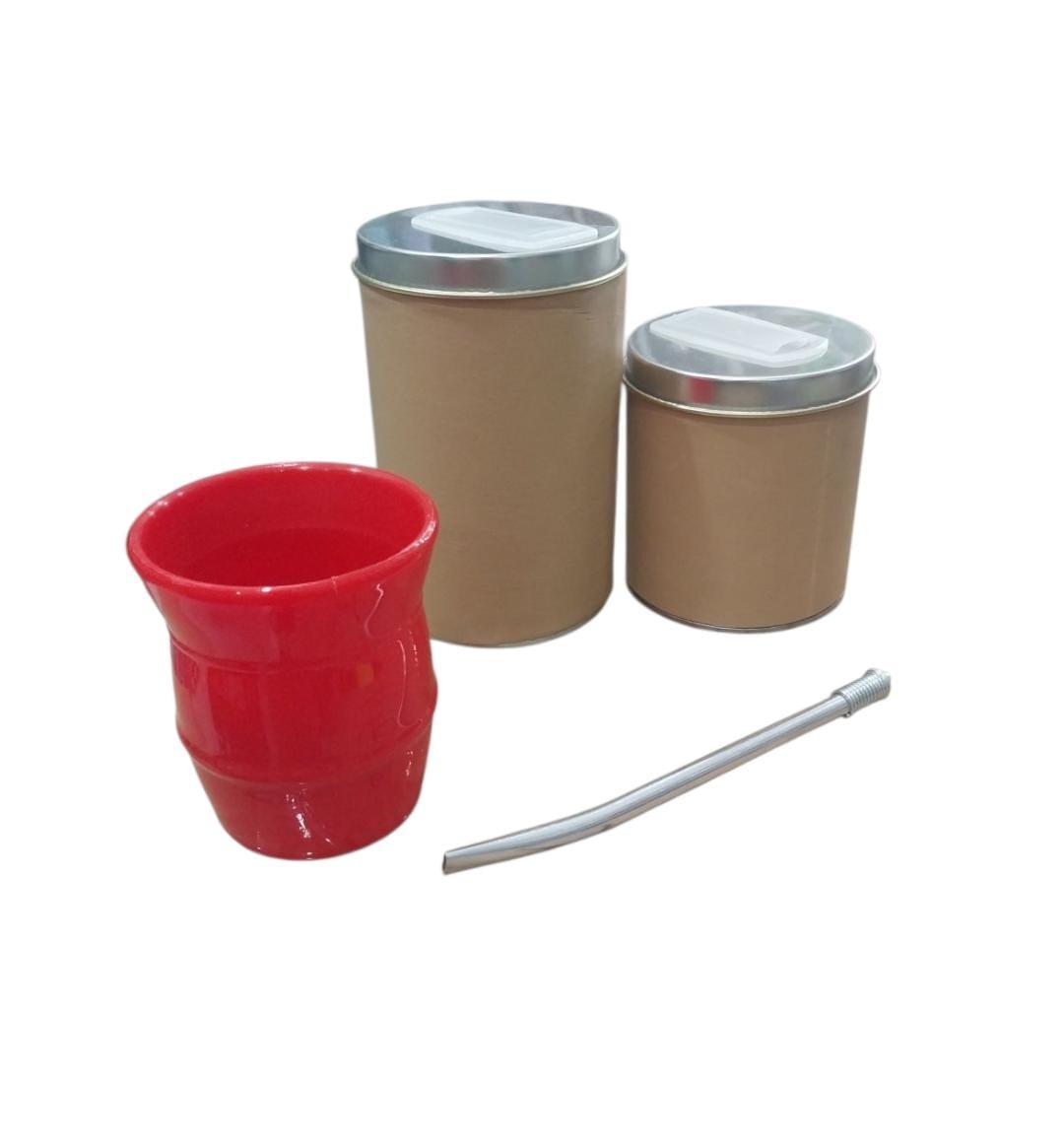 YERBERO/AZUCARERA SET X 4 +MATE+BOMBILLA
