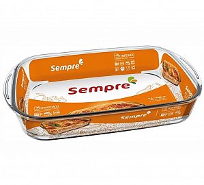 BANDEJA/FUENTE RECTANGULAR VIDRIO 4LTS